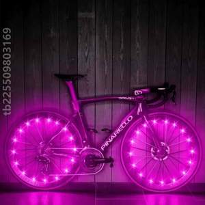 装饰LED风火轮灯闪光灯装备轮胎自行车夜间配件灯串车轮夜骑辐条