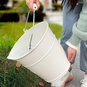 塑料水桶大容量家用加厚储水用户外打水桶手提洗澡桶日式圆桶浇花