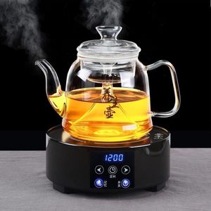 蒸茶壶加厚耐热玻璃大容量养生煮泡黑茶花茶潽洱茶具纯手工电陶壶