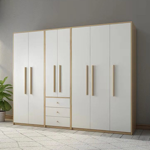 红苹果家具北欧衣柜现代简约白色木质组装两三六门经济型衣橱板式