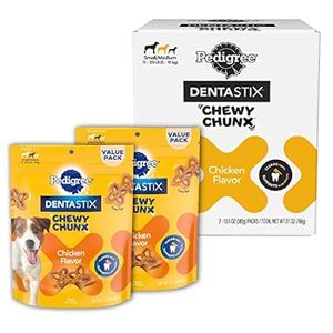 Pedigree DentaStix Chewy Chunx Dental Treats， Small/Mediu