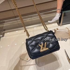 shaw英国购lv23新款限量go-14菱格纹链条包pico枕头包羊皮m23625