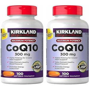 Kir-kland-Signature CoQ10 300mg，100 Softgels-Helps Mainta