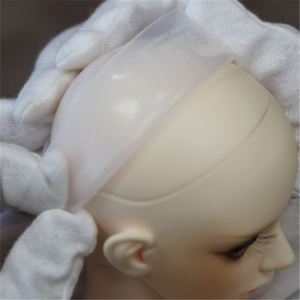 防止染色娃娃头套硅胶发套贴60厘米假发bjd3分眼睛眼泥头贴