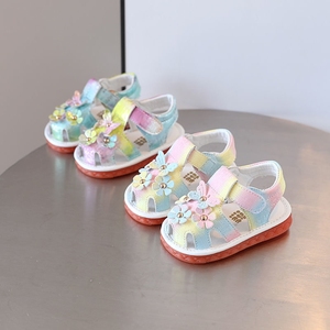 巴拉巴柆夏季女童6到12月婴儿软底凉鞋0-1-2岁女宝宝鞋子防滑公主