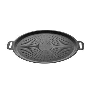 铸铁烤盘家用烤肉铁板烧盘不沾无烟卡式炉烤肉锅多功能户外烧烤盘