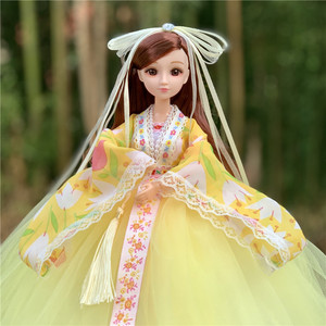 汉服娃娃公主洋娃娃中国风古装古代玩偶仿真bjd人偶娃娃玩具女孩