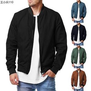 Men's bomber jacket with zipper jacket男式飞行员夹克拉链