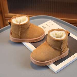 棉鞋大冬天靴子雪地新款冬女童2023防滑靴雪靴宝宝儿童女鞋子冬季