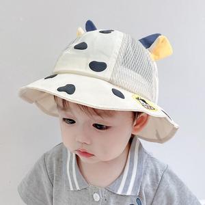戴维贝拉宝宝帽子夏季防晒婴儿帽遮阳渔夫帽男童女童可爱超萌盆帽