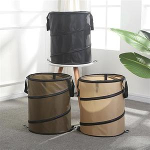 户外露营 帐篷内可用便携式带垃圾桶夹子 可折叠园林桶落叶桶