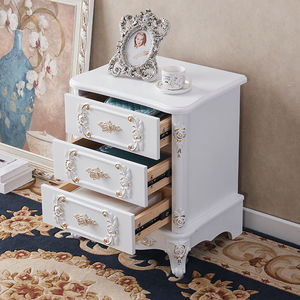 欧式床头柜白色简约现代韩式卧室木质床头柜烤漆特价包邮储物收纳