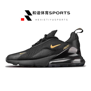 nike耐克air max270男鞋黑武士气垫女鞋休闲运动跑步鞋ah8050-007