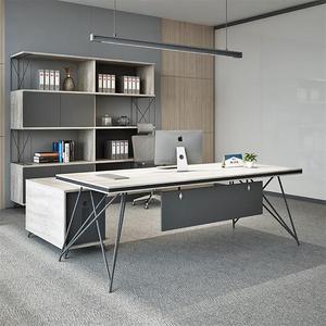 老板桌简约现代办公桌工业风格经理桌主管桌椅组合创意办公家具