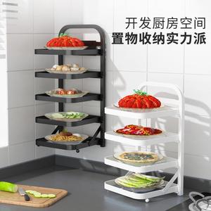 厨房多功能配菜盘多层收纳盘子家用火锅备菜托盘菜盘置物架1366