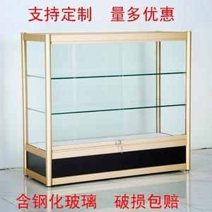 新款玻璃展示柜药店展柜样品柜台精品饰品陈列矮柜铝合金钢化玻璃