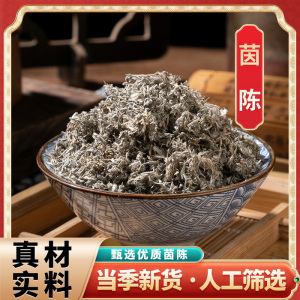 野生茵陈中药材500g 2023茵陈棉茵陈蒿茶三月茵陈草药白蒿绵茵陈