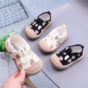 2024春秋夏季男宝宝鞋子学步鞋婴儿软底帆布鞋女小童布鞋单鞋板鞋