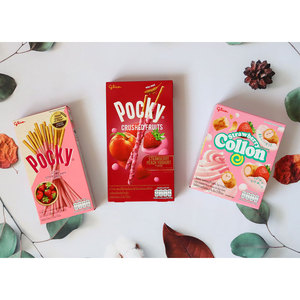 泰国进口格力高Pocky百奇巧克力草莓味饼干棒注心网红儿童小零食