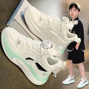 李宁氢云联名男童鞋子运动鞋夏季2024新款儿童篮球鞋中大童小白鞋