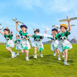 巴­拉巴­拉韩范六一儿童演出服可爱卡通熊猫背带裤幼儿园舞蹈服装