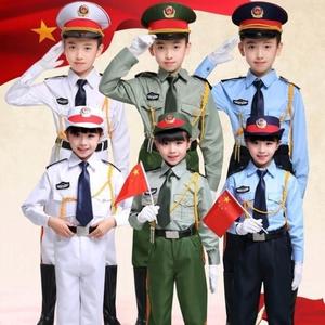 儿童军装海陆空军演出服升旗手中小学生合唱团诗歌朗诵表演服