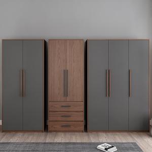 宜家北欧衣柜现代简约经济型组装五门实木质板式主卧室家用柜子大