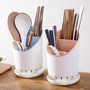 筷家用子架勺子置物收纳架塑料筷子筒厨房餐具创意筷托沥水筷子笼