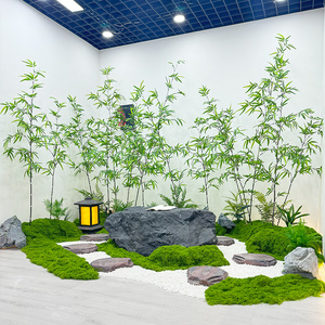 仿真竹子造景新中式室内景观绿植盆景庭院玄关隔断假植物装饰摆件