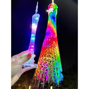 广州塔模型发光纪念品小蛮腰上海东方明珠塔年会新年小礼物礼品