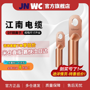 JNWC江南铜鼻子DT16/35/50/70/95/120平方接线端子铜线耳接头国标