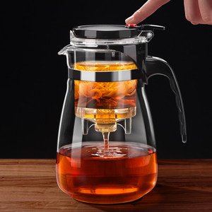 绿珠飘逸杯家用泡茶壶玻璃耐高温茶具沏茶水分离蒸煮闷烧功夫神器
