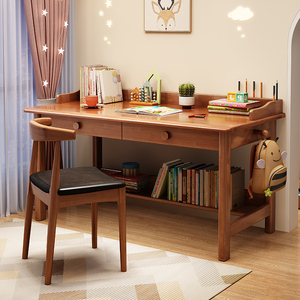 IKEA宜家乐实木书桌简约现代书房电脑办公桌家用学生写字台卧室儿