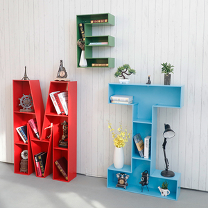 创意铁艺字母书架置物架儿童壁挂书柜收纳展示架汉字英文支持定制