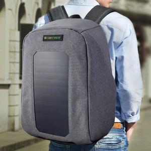 太阳能充电背包城市通勤电脑包大容量商务防盗双肩包出差旅行背包