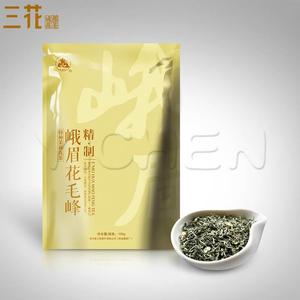 三花牌正宗峨眉精制花毛峰老成都茉莉花茶叶袋装茶100g