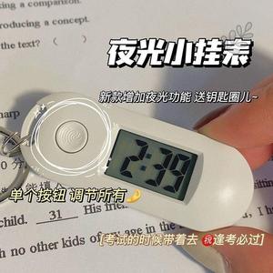 可夜光小挂表学生便携式迷你电子小时钟桌面工作考试时间表静音钟