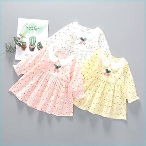 巴拉巴拉韩系婴儿童装女宝宝连衣裙长袖纯棉春秋女童裙子0-1-2-3