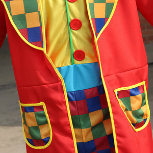 小丑表演道具夏季魔术师表演服小丑服套装燕尾服装成人男女小丑服