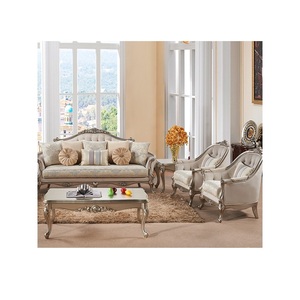 美克美家法式轻奢布艺沙发123组合实木豪华欧式高端奢华复古简欧