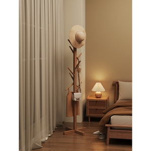 IKEA宜家实木衣帽架落地家用客厅卧室书房立式高级挂衣杆加粗室内