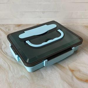 304不锈钢学生饭盒餐盒外壳塑料配件盖子零件四五格餐盘底盒底盘