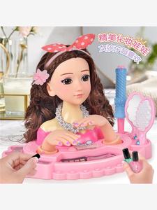夏天衣服女装儿童芭比娃娃化妆品扎头发化妆娃娃模型玩具公主一整