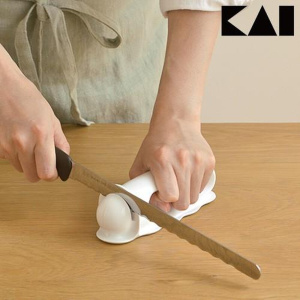日本进口贝印KAI波刃研磨器面包蛋糕圆锯齿快速磨刀器专用打磨
