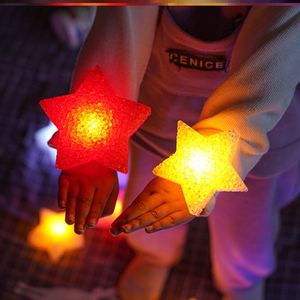 舞蹈手拿五角星发光演出舞台红星闪闪幼儿园运动会入场式荧光棒