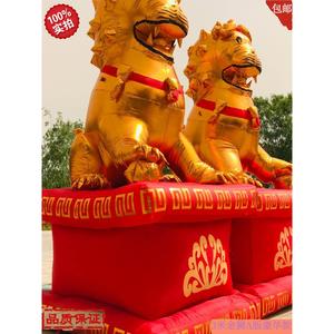 金狮气拱门充气金狮子庆典气模大象户外卡通优质红色布料金狮模型