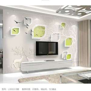 纸欧式装饰墙壁电视背景背景墙3D简欧现代立体简约5D奢华壁画布