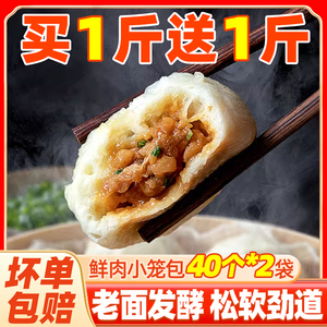 鲜肉小笼包子早餐家庭半成品特色速冻面点食品冷冻风味速食批发