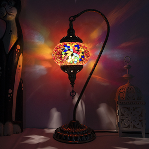 厂家直销摩洛哥复古马赛克书房小天鹅咖啡厅情侣礼物手工装饰台灯