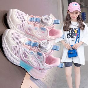 巴拉巴柆韩系班妮宝贝女童运动鞋2024夏季新款儿童网面网鞋透气旋